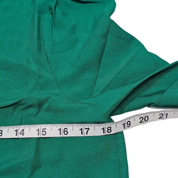 J.Crew Petite keyhole Top Long Sleeve Deep Emerald Women Size Medium Petite - Picture 13 of 15